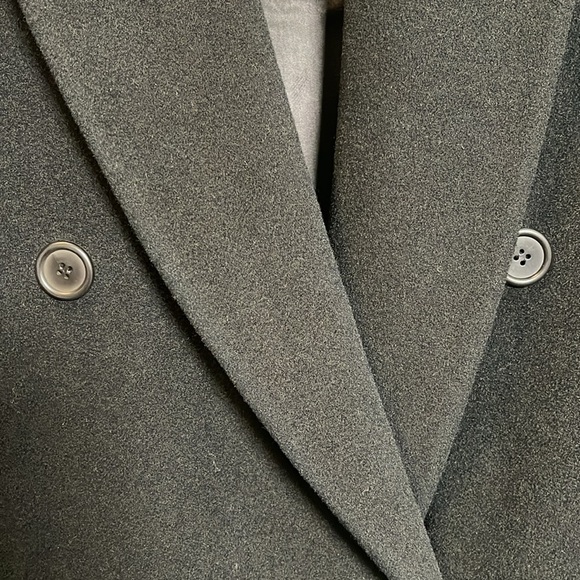 100% Cashmere Anne Klein Classic Black Coat 12/14 - Picture 7 of 16